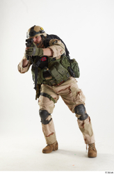 Whole Body Weapons-Rifle Man Pose with machine rifle White Army Athletic Bearded Studio photo references